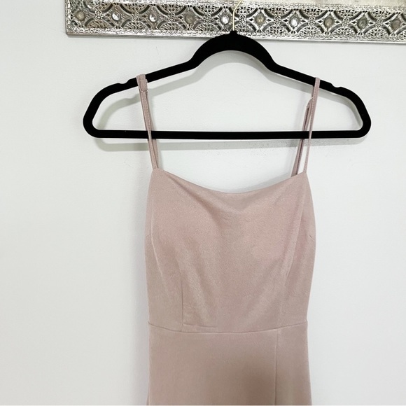 Birdy Grey Benny Crepe Taupe Bridesmaid Dress Size XS - Picture 4 of 10